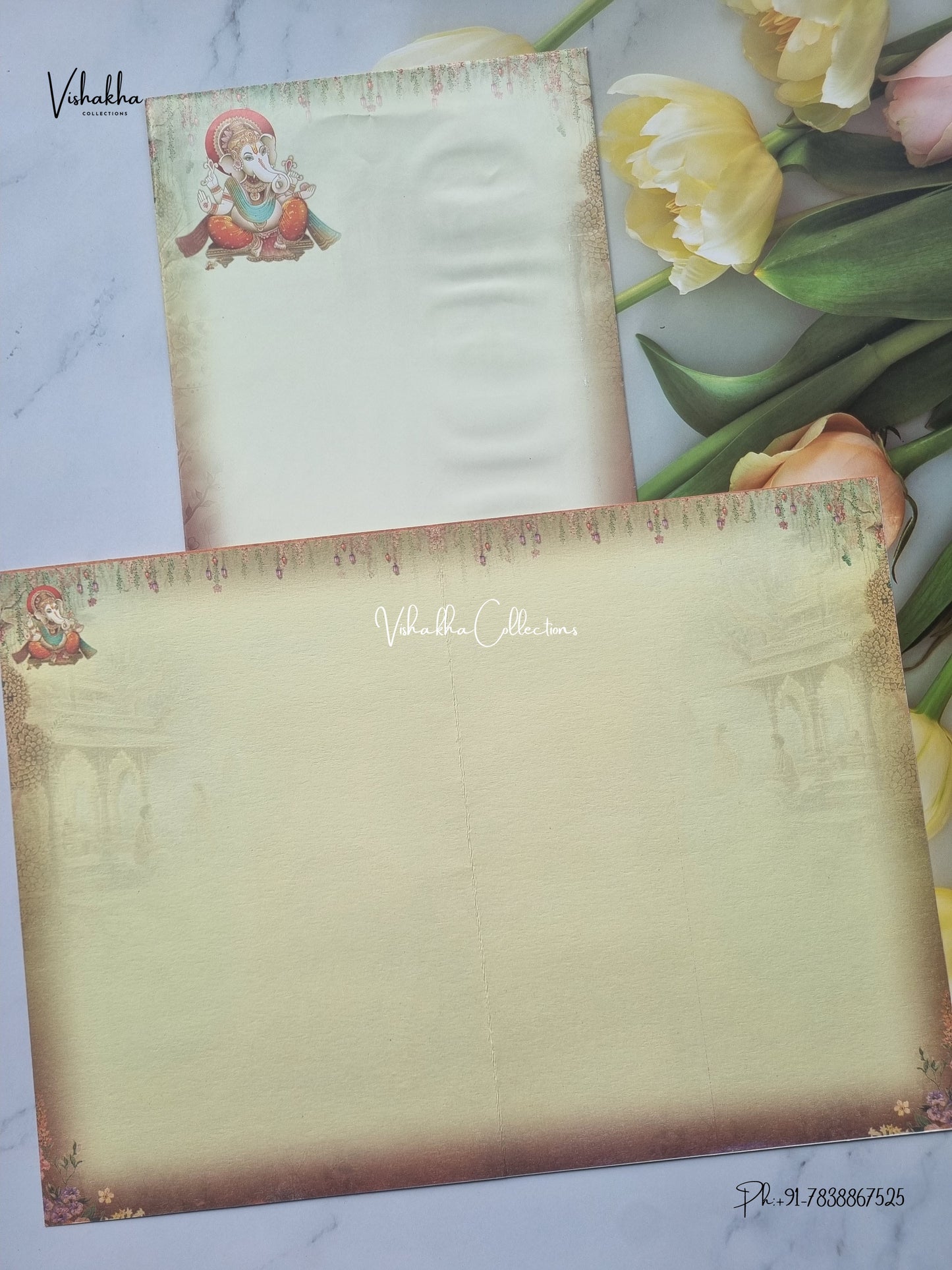 Direct Card Ganesh Ji Dulah Dulhan Hindu Jain invitation Cards SCH-9051 – image 3