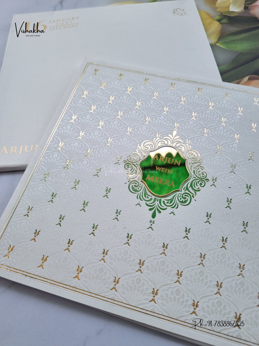 Semi Box Hindu Muslim Christian Sikh Jain invitation Cards SN-202 – image 2