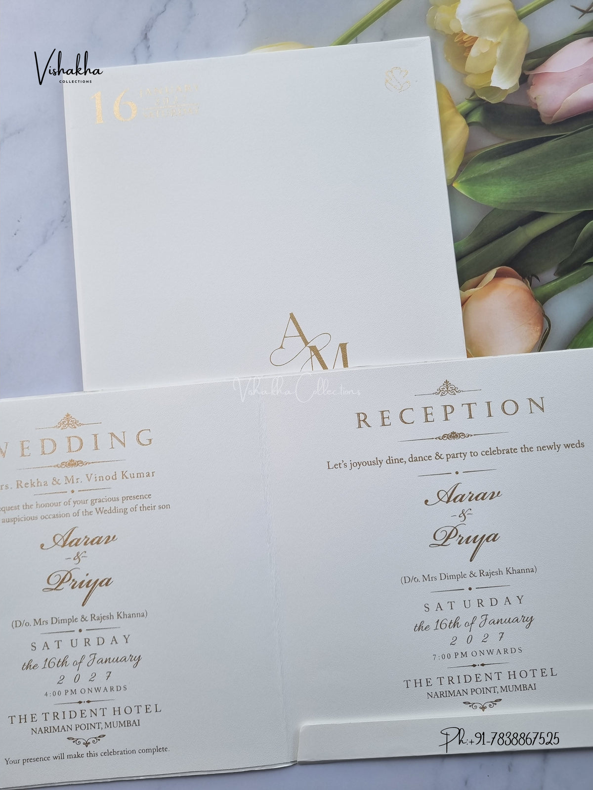 Semi Box Hathi Hindu Muslim Christian Sikh Jain invitation Cards SN-207 – image 3