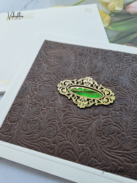 Semi Box Hindu Muslim Christian Sikh Jain invitation Cards SN-208 – image 2