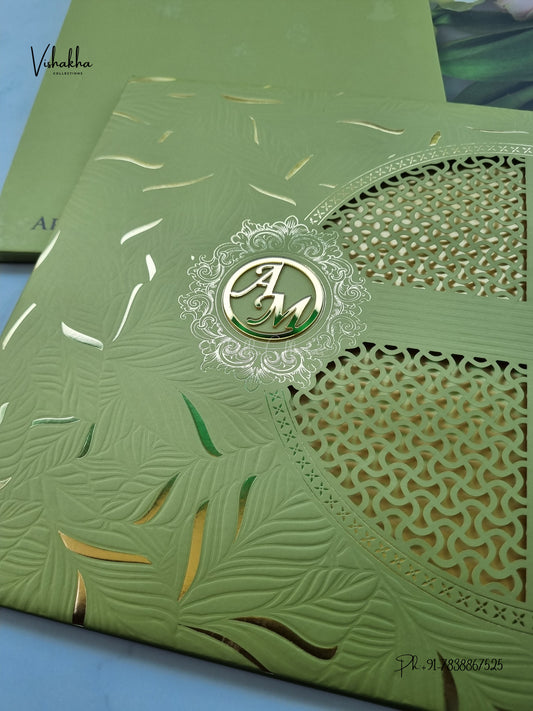 Semi Box Laser Cut Padded Hindu Muslim Christian Sikh Jain invitation Cards SN-270 – image 2