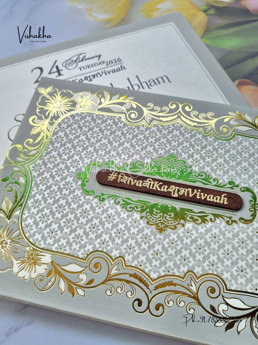 Hindu Muslim Christian Sikh Padded invitation Cards ATS-1303