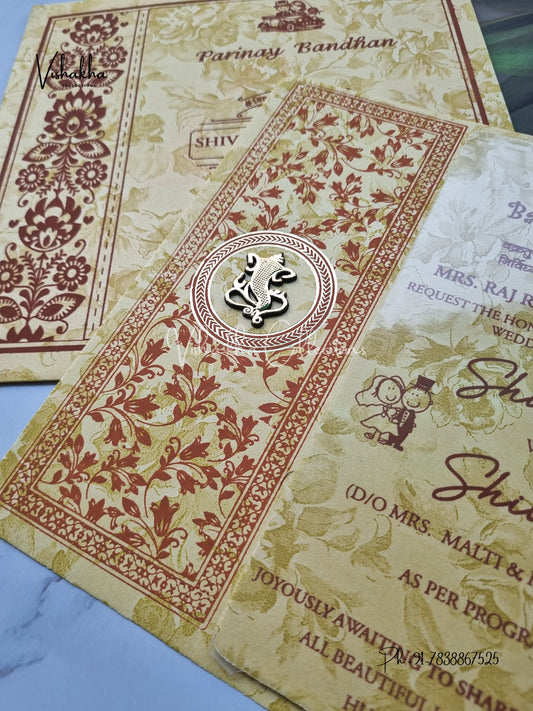 Ganesh Ji Hindu Sikh invitation Cards ATS-1560CRM
