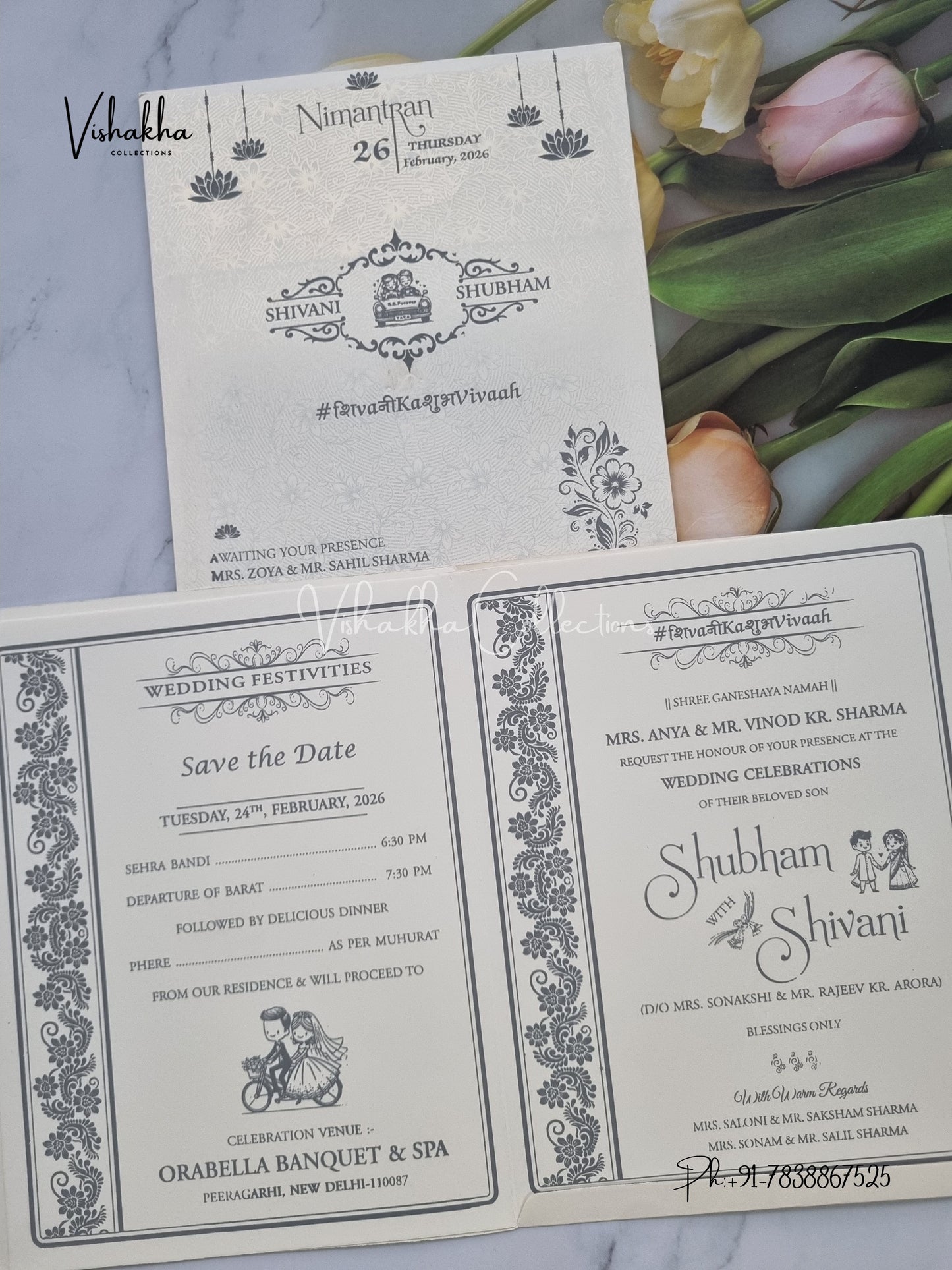 Hindu Muslim Christian Sikh invitation Cards ATS-1624