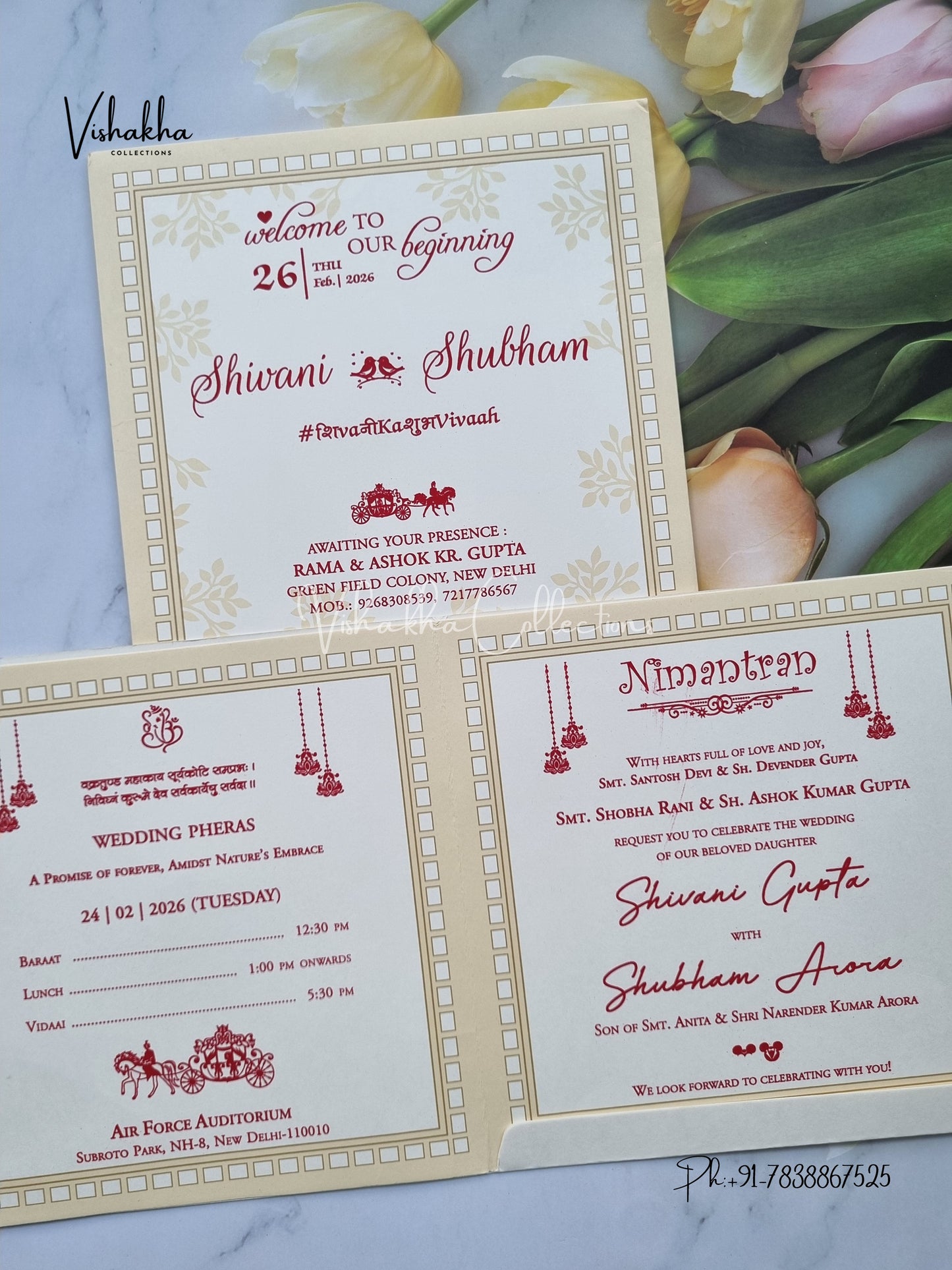 Hindu Muslim Christian Sikh invitation Cards ATS-1702
