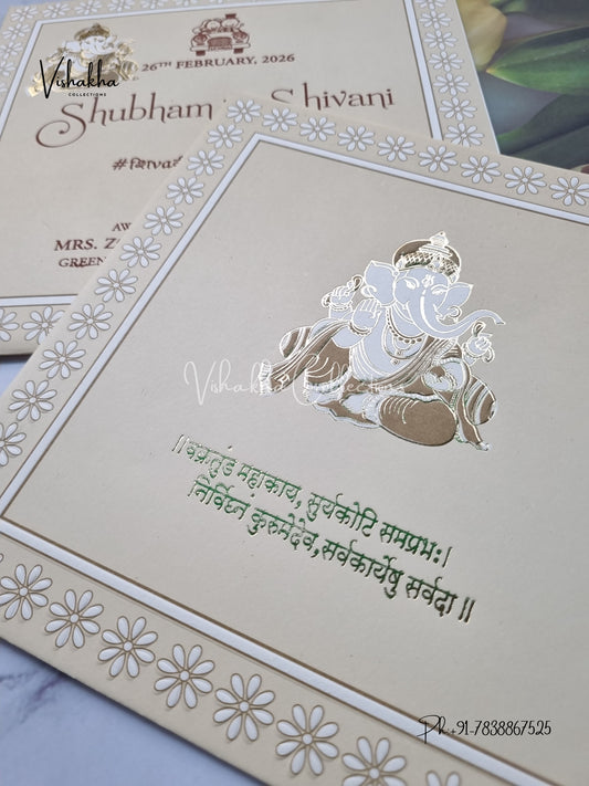 Ganesh Ji Hindu invitation Cards ATS-1703