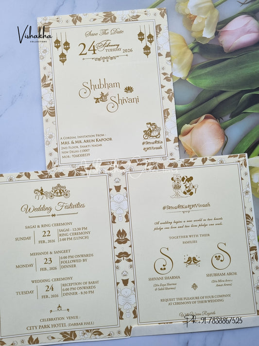 Hindu Muslim Christian Sikh invitation Cards ATS-1711