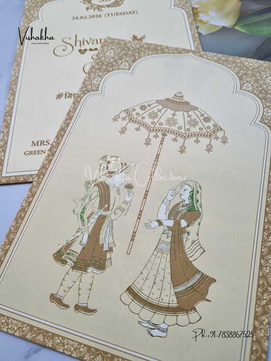 Dulah Dulhan Hindu Sikh invitation Cards ATS-1714