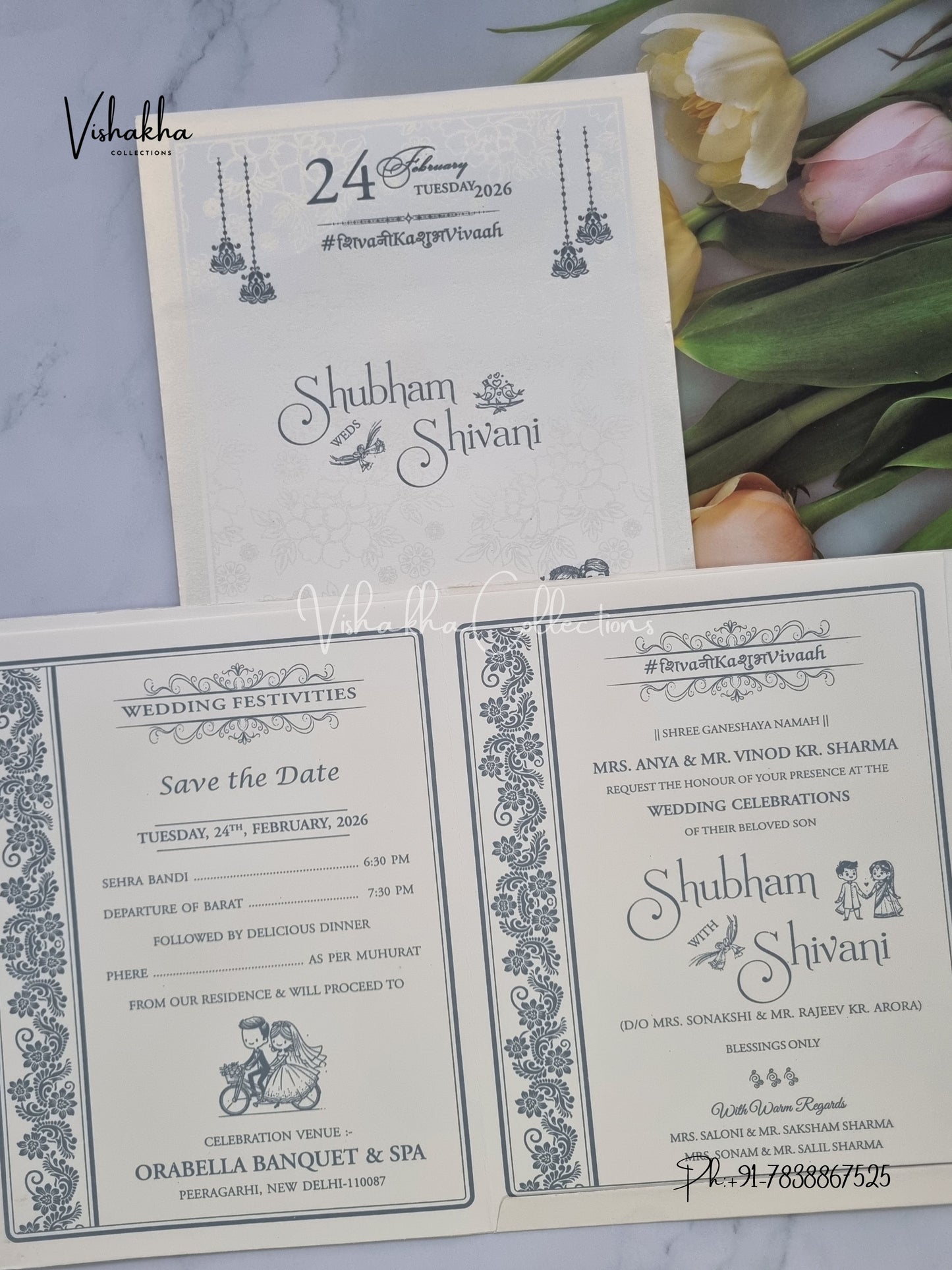 Hindu Muslim Christian Sikh invitation Cards ATS-1759