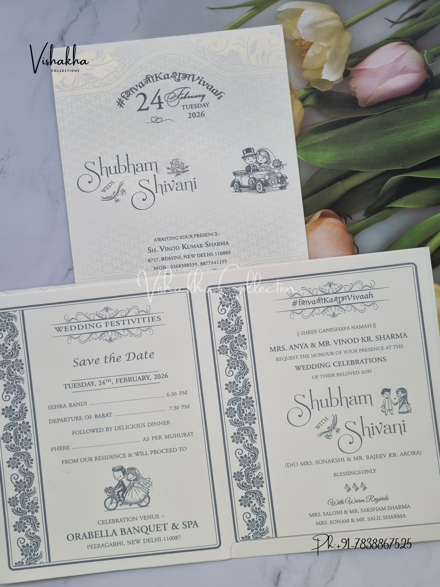 Hindu Muslim Christian Sikh invitation Cards ATS-1761