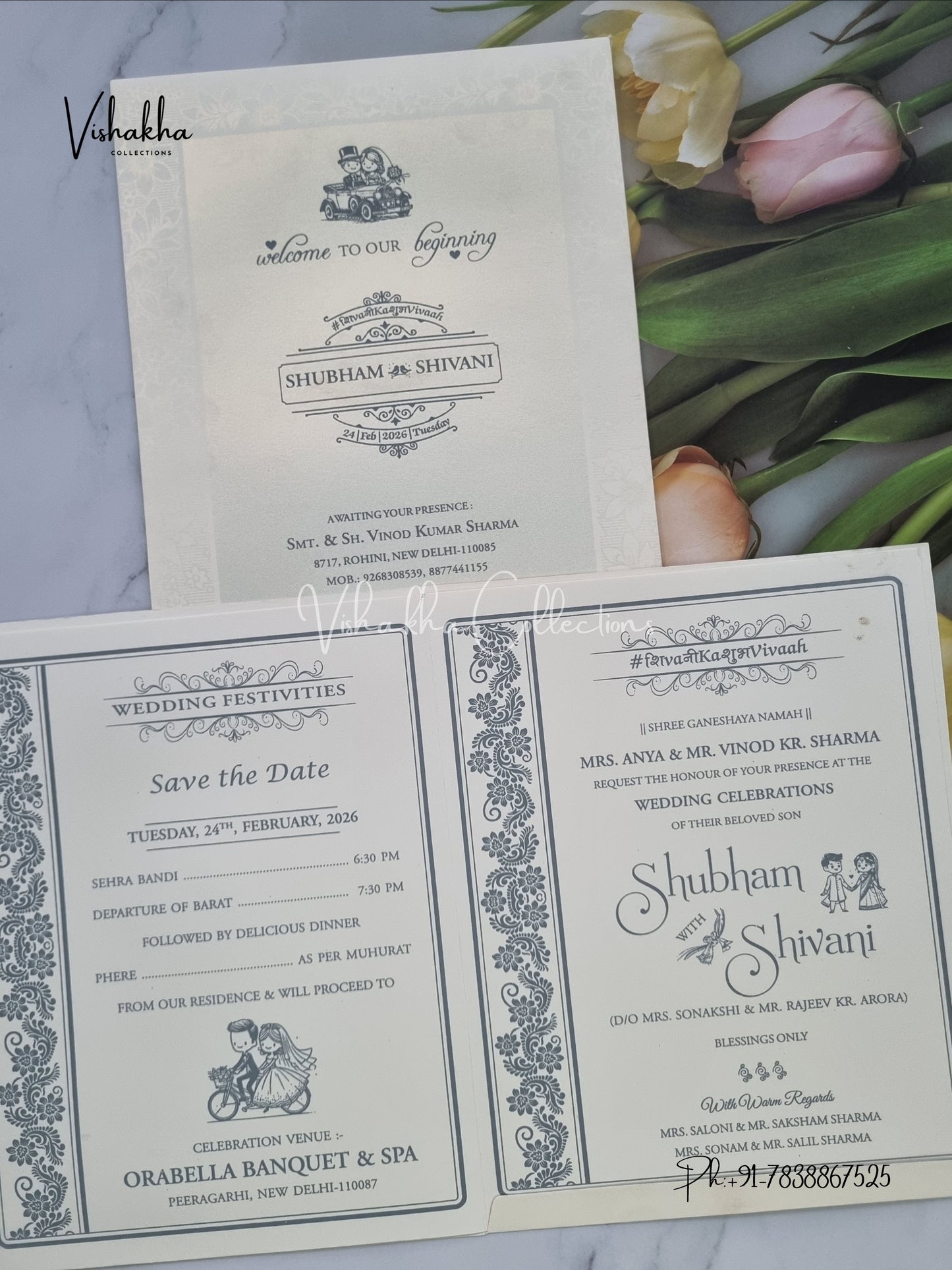 Hindu Muslim Christian Sikh invitation Cards ATS-1762