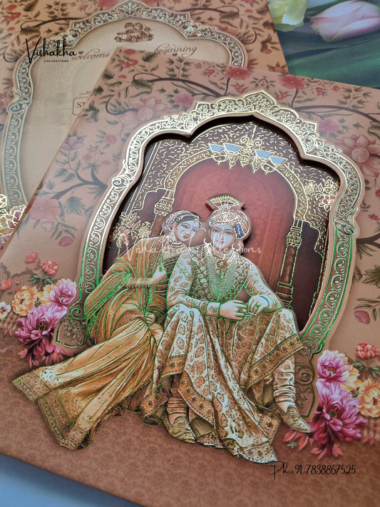 Dulah Dulhan Hindu Sikh Padded invitation Cards ATS-227