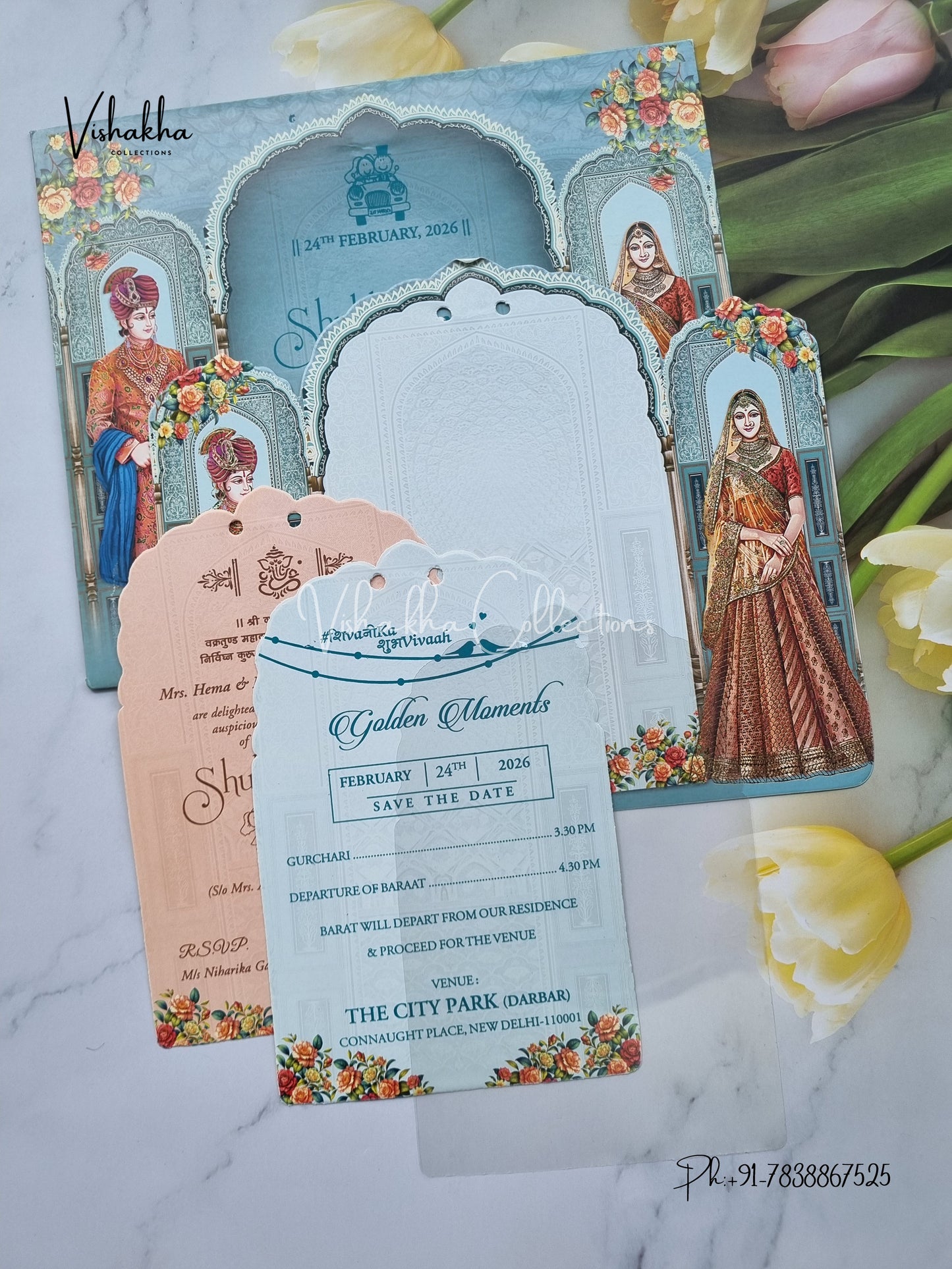 Dulah Dulhan Hindu Jain Sikh invitation Cards ATS-4121