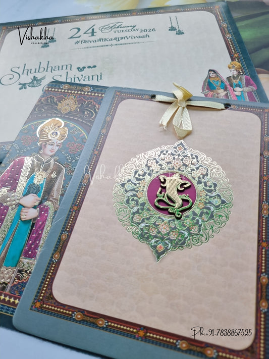 Dulah Dulhan Hindu Sikh invitation Cards ATS-4138