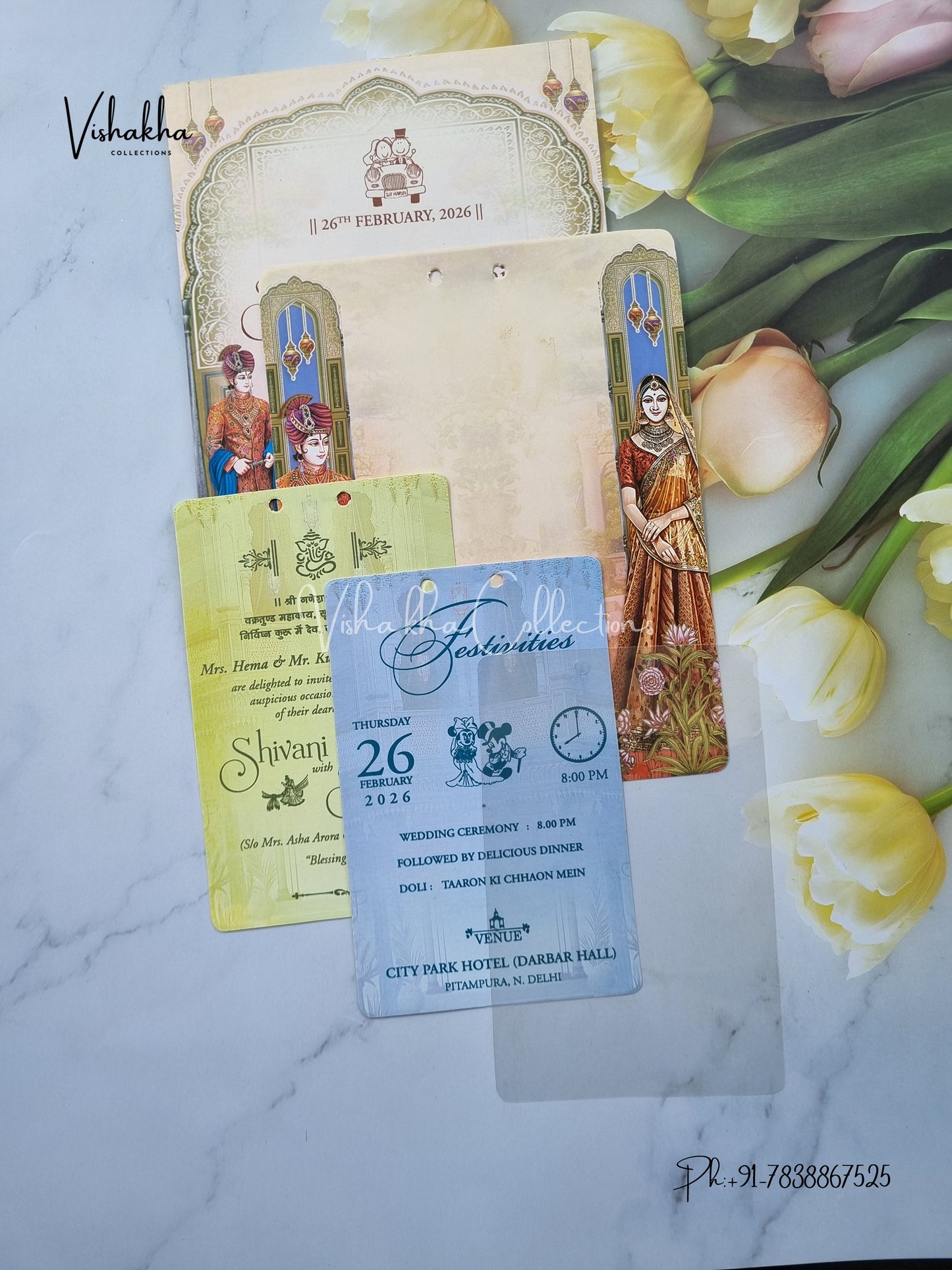 Dulah Dulhan Hindu Sikh invitation Cards ATS-4202