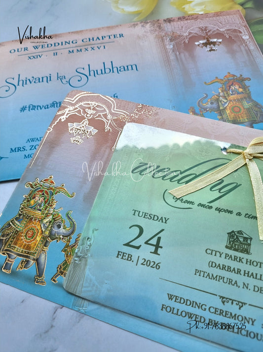 Hathi Hindu Sikh invitation Cards ATS-4207
