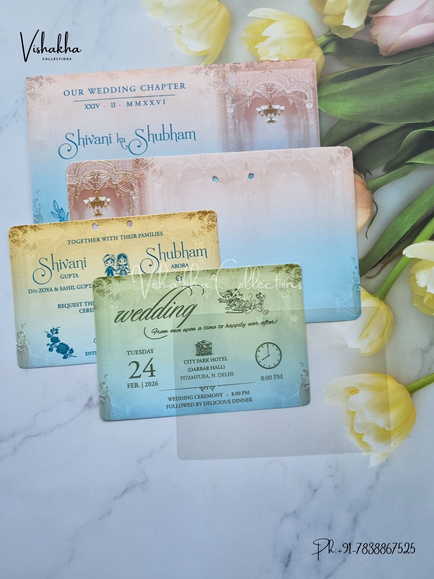 Hathi Hindu Sikh invitation Cards ATS-4207