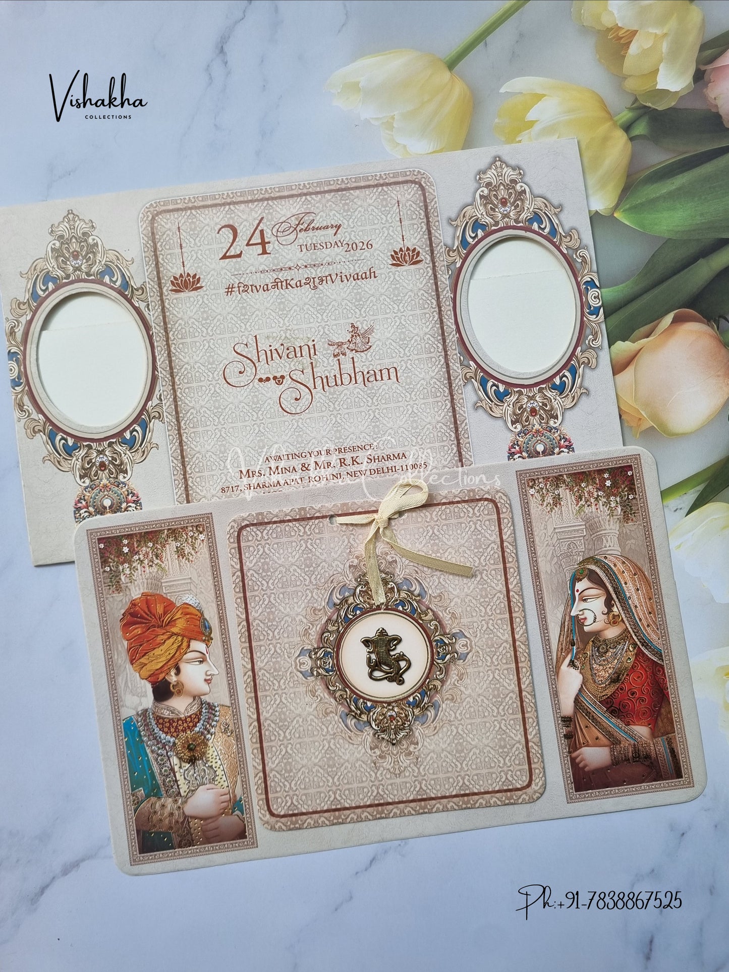 Dulah Dulhan Hindu Sikh invitation Cards ATS-4213