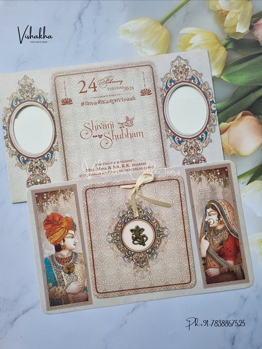 Dulah Dulhan Hindu Sikh invitation Cards ATS-4213