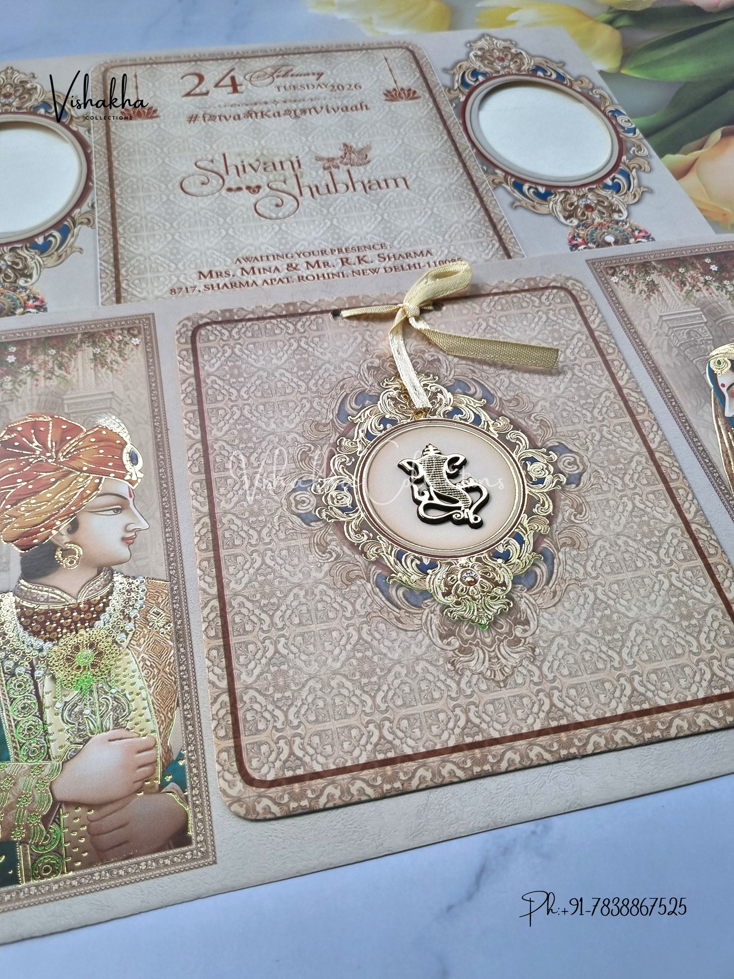 Dulah Dulhan Hindu Sikh invitation Cards ATS-4213