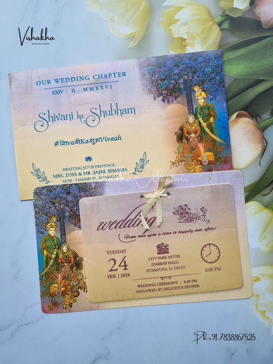 Dulah Dulhan Hindu Sikh invitation Cards ATS-7208