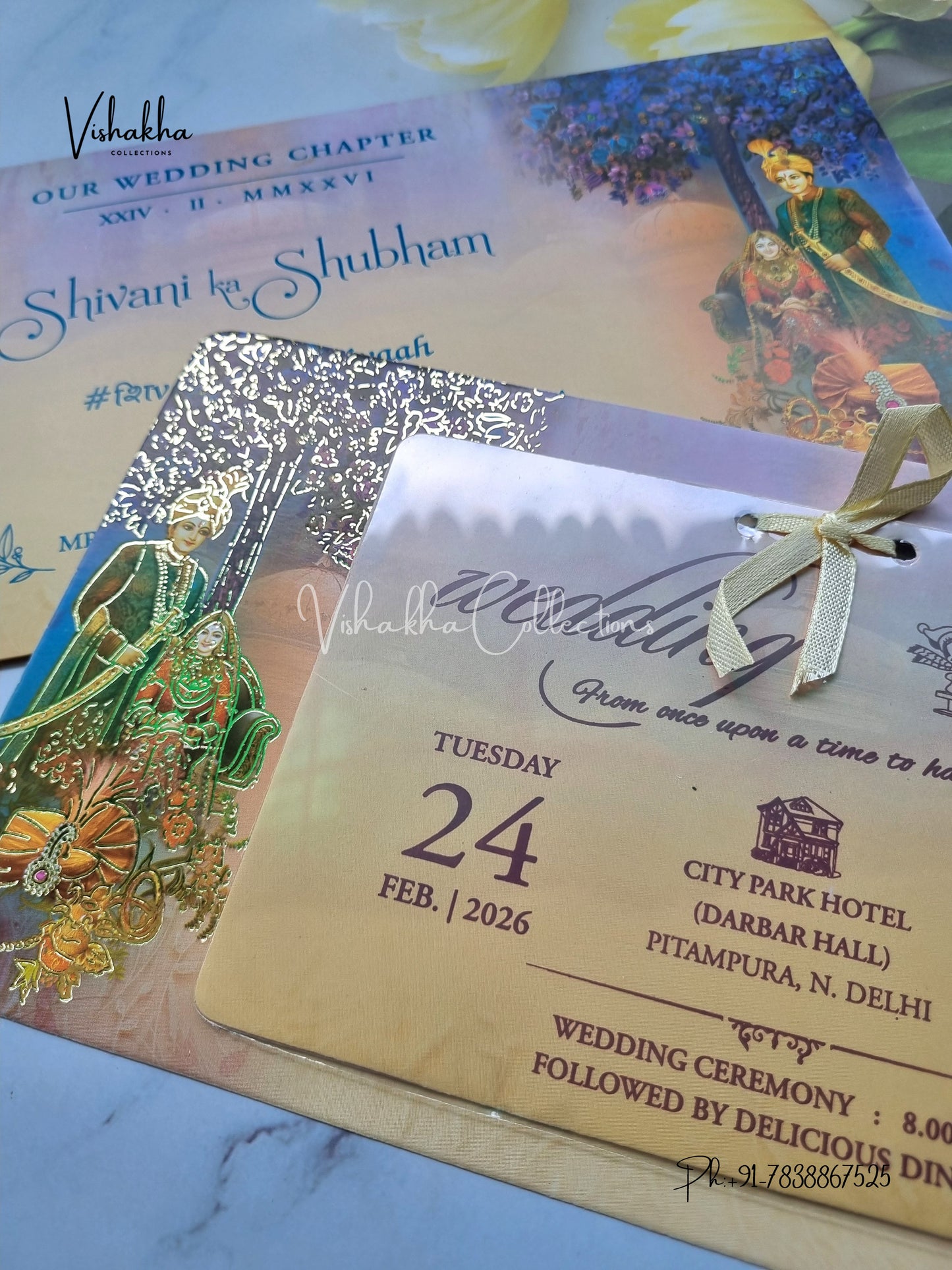Dulah Dulhan Hindu Sikh invitation Cards ATS-7208