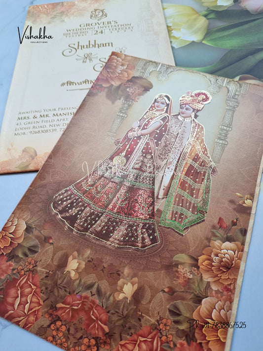 Dulah Dulhan Hindu Sikh invitation Cards ATS-9102