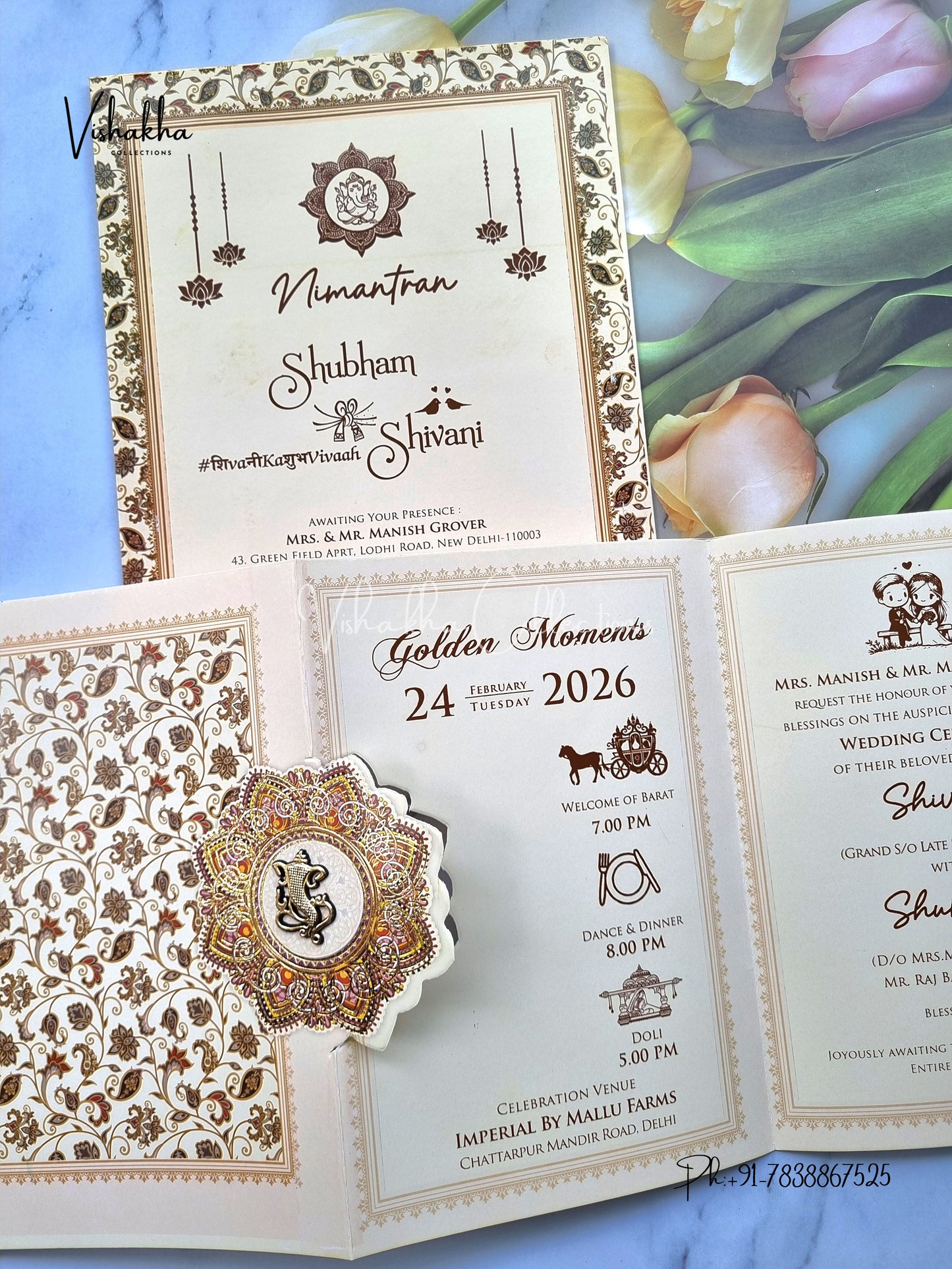 Mandala Hindu Muslim Christian Sikh invitation Cards ATS-9113