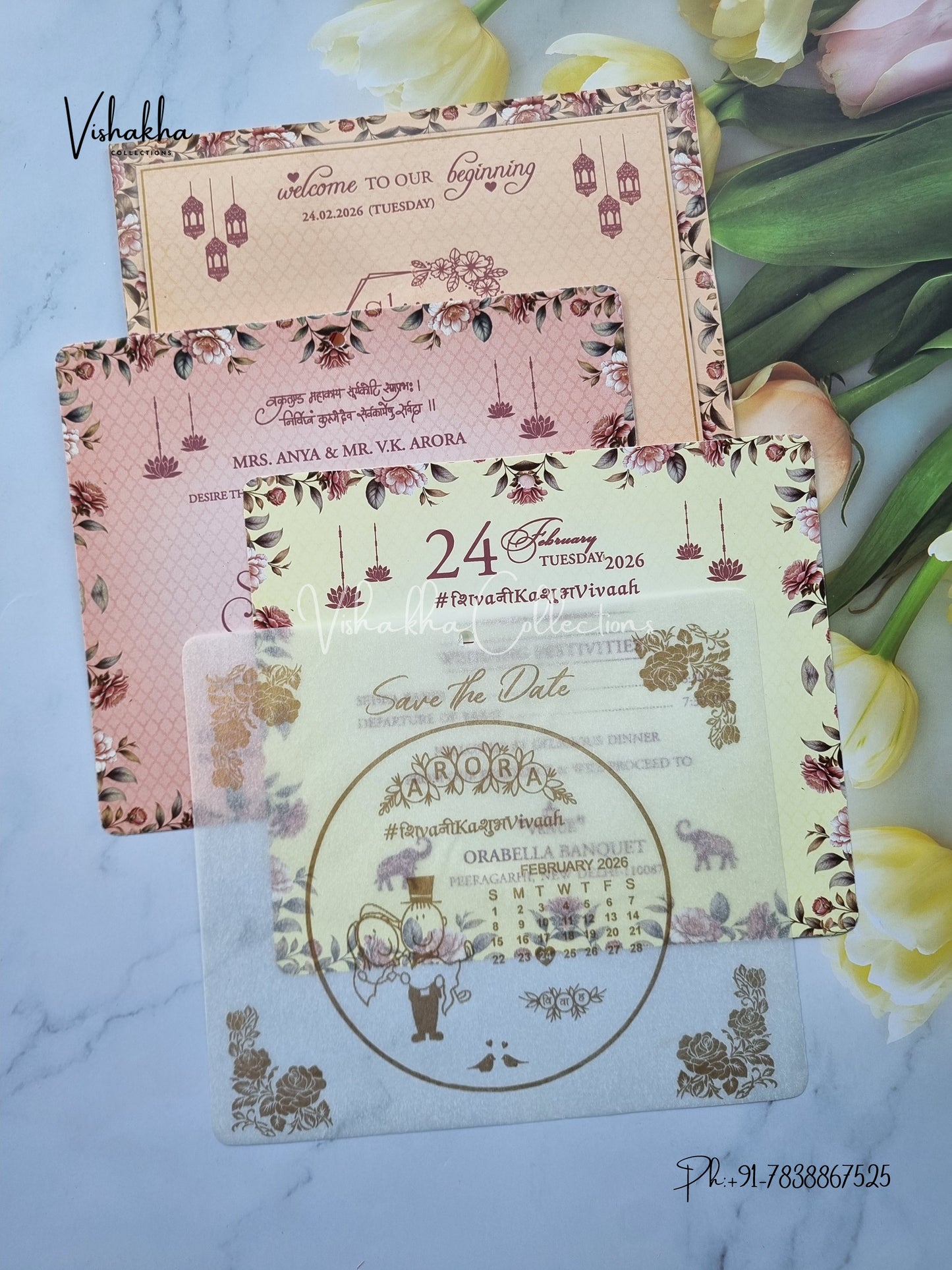 Hindu Muslim Christian Sikh invitation Cards ATS-9153