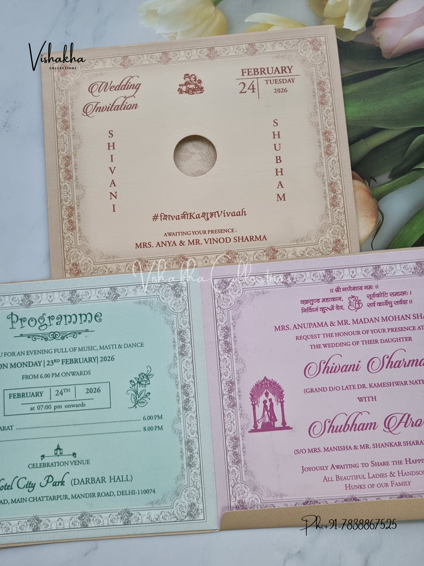 Hindu Muslim Christian Sikh invitation Cards ATS-9202