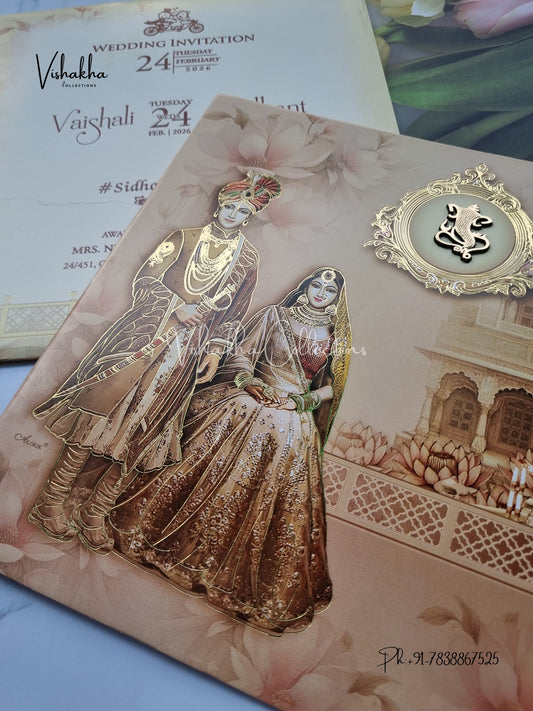 Dulah Dulhan Hindu Sikh invitation Cards ATS-9206