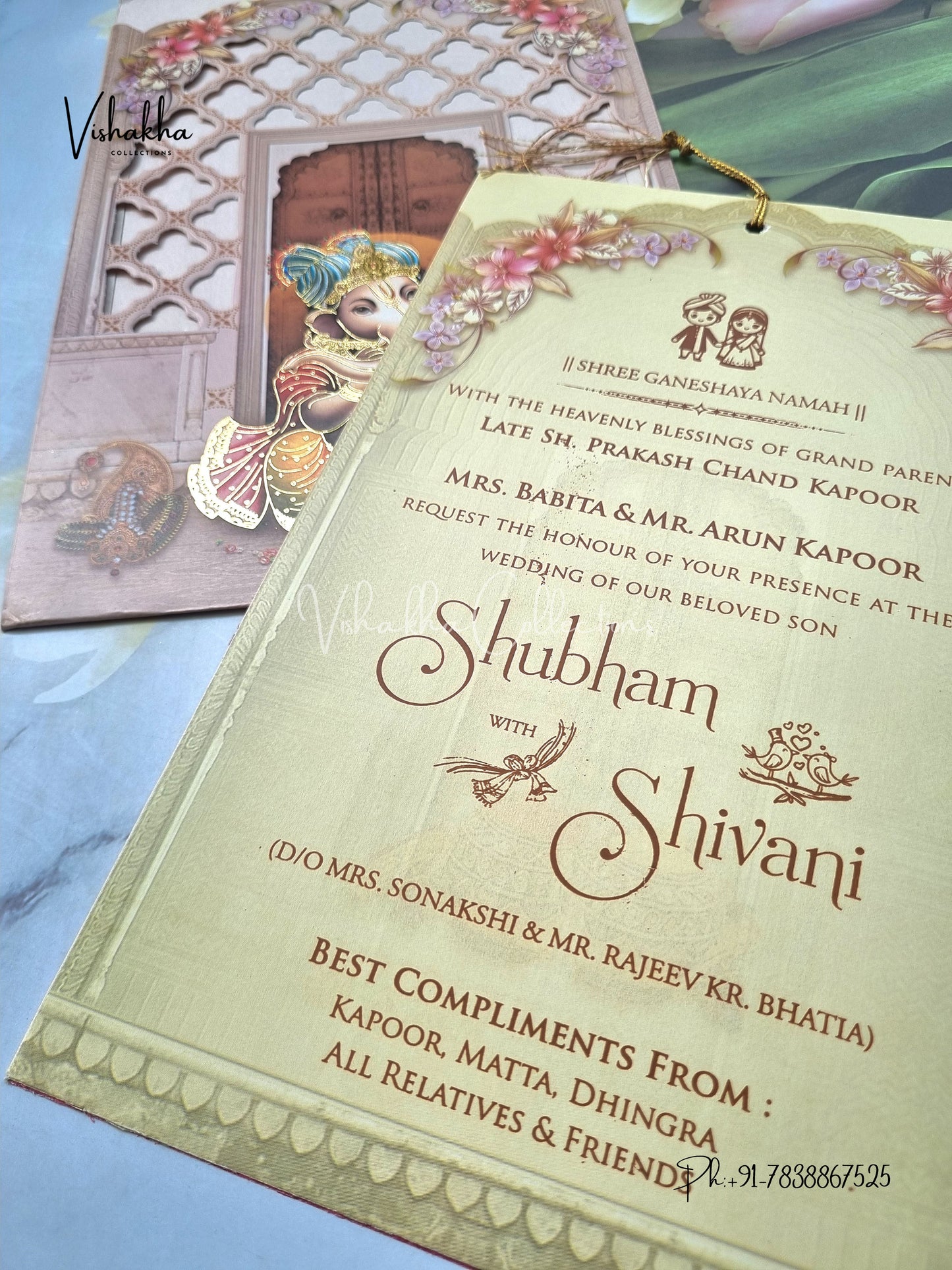 Ganesh Ji Hindu Sikh invitation Cards ATS-9215