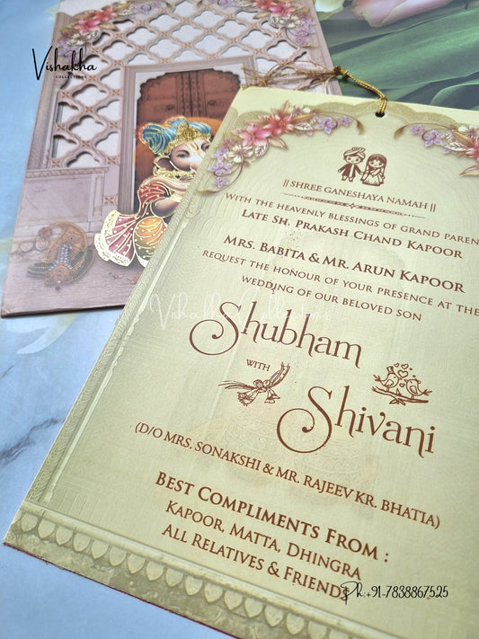 Ganesh Ji Hindu Sikh invitation Cards ATS-9215