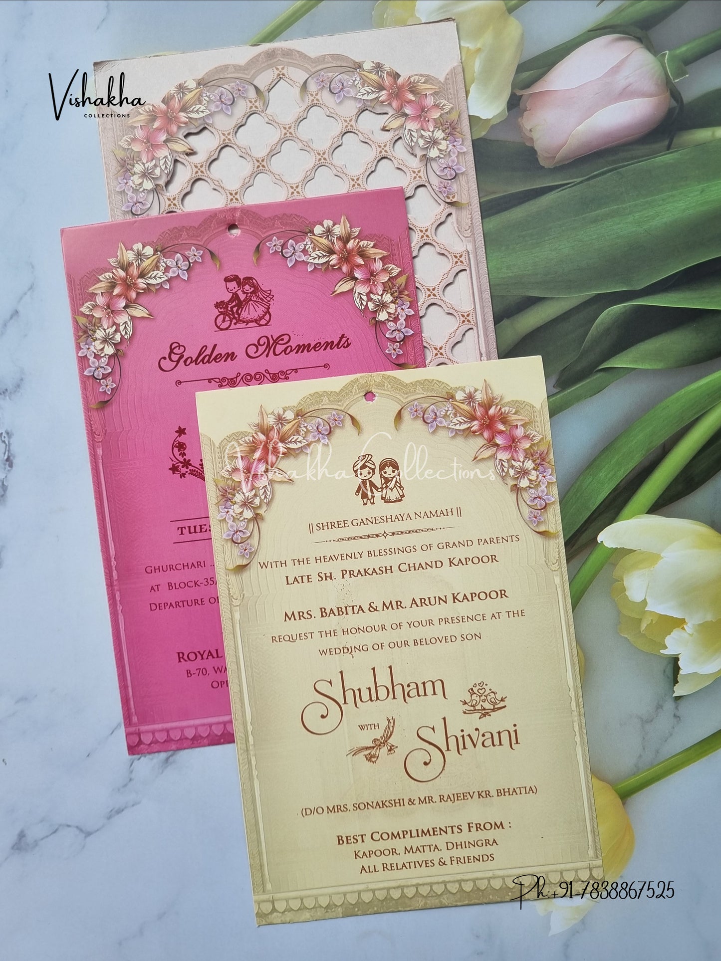 Ganesh Ji Hindu Sikh invitation Cards ATS-9215