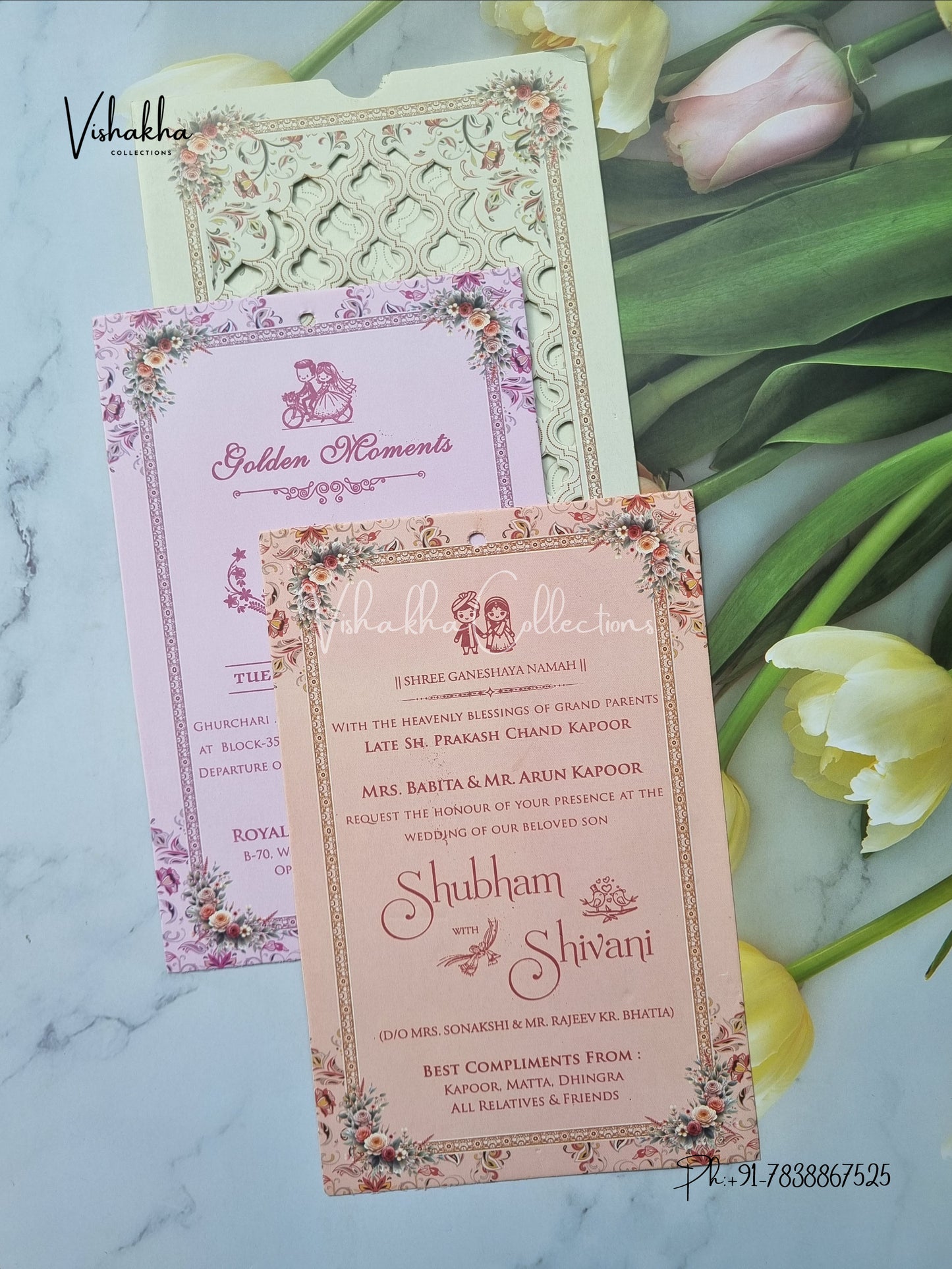Dulah Dulhan Hindu Sikh invitation Cards ATS-9216