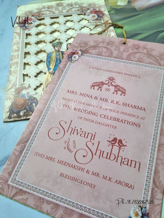 Dulah Dulhan Hindu Sikh invitation Cards ATS-9217
