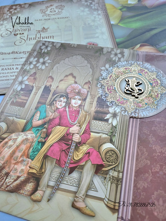 Dulah Dulhan Hindu Sikh invitation Cards ATS-9220