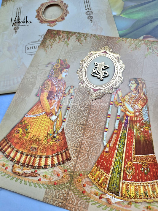 Dulah Dulhan Hindu Sikh invitation Cards ATS-9224