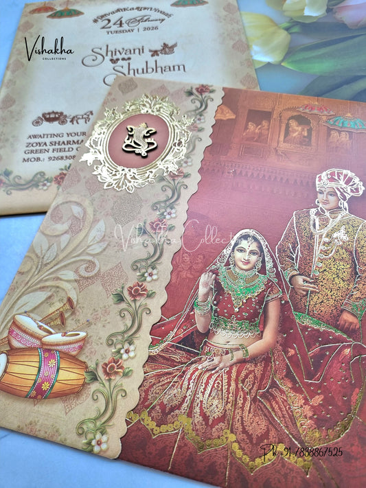Dulah Dulhan Hindu Sikh invitation Cards ATS-9228