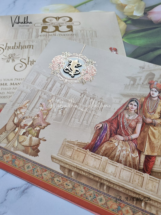 Dulah Dulhan Hindu Sikh invitation Cards ATS-9236