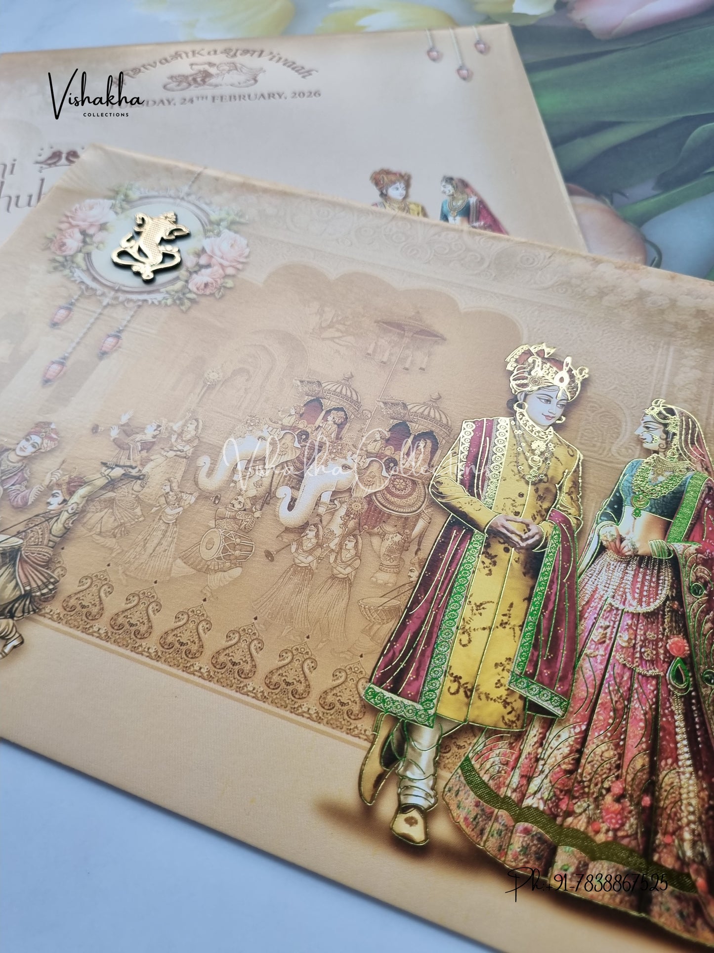 Barat Dulah Dulhan Hindu Sikh invitation Cards ATS-9242-1