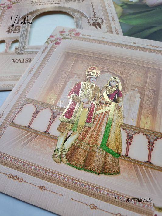 Dulah Dulhan Hindu Sikh invitation Cards ATS-9245