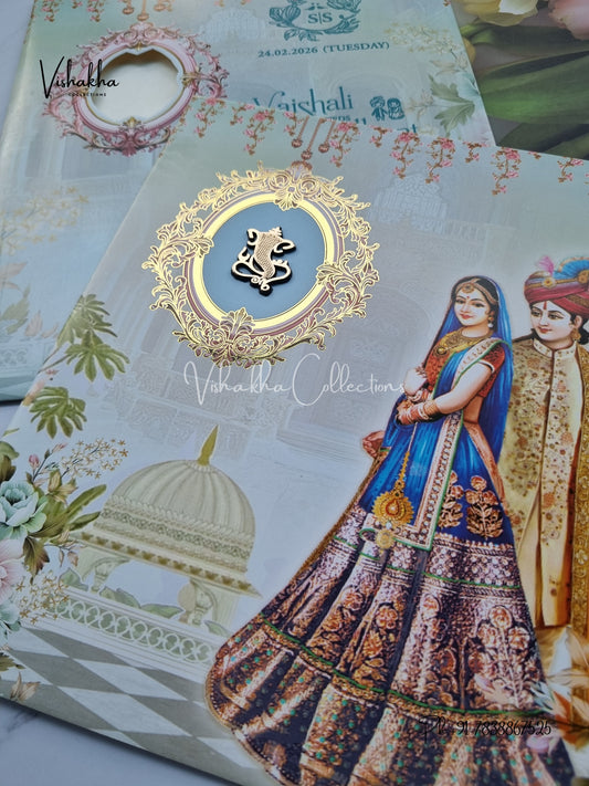 Dulah Dulhan Hindu Sikh invitation Cards ATS-9247