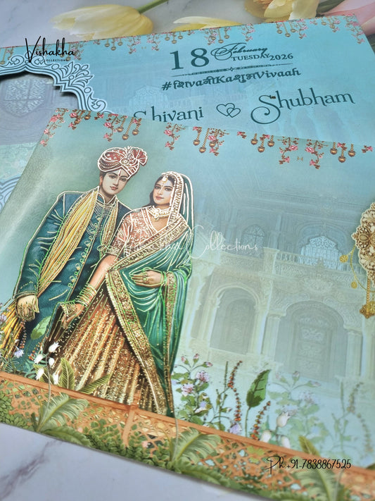 Dulah Dulhan Hindu Sikh invitation Cards ATS-9251