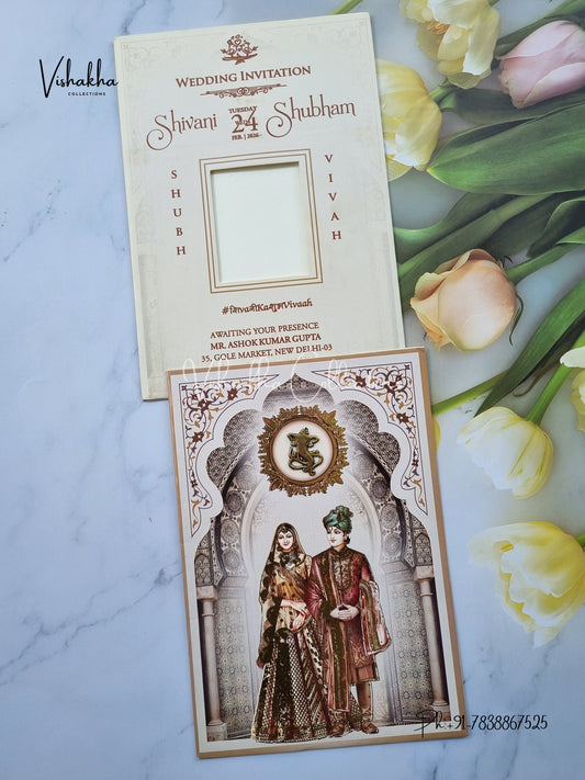 Dulah Dulhan Hindu Sikh invitation Cards ATS-9253