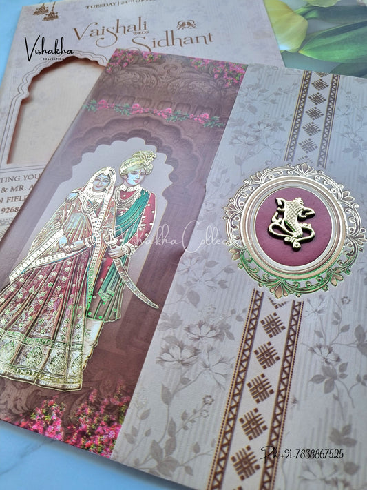 Dulah Dulhan Hindu Sikh invitation Cards ATS-9263