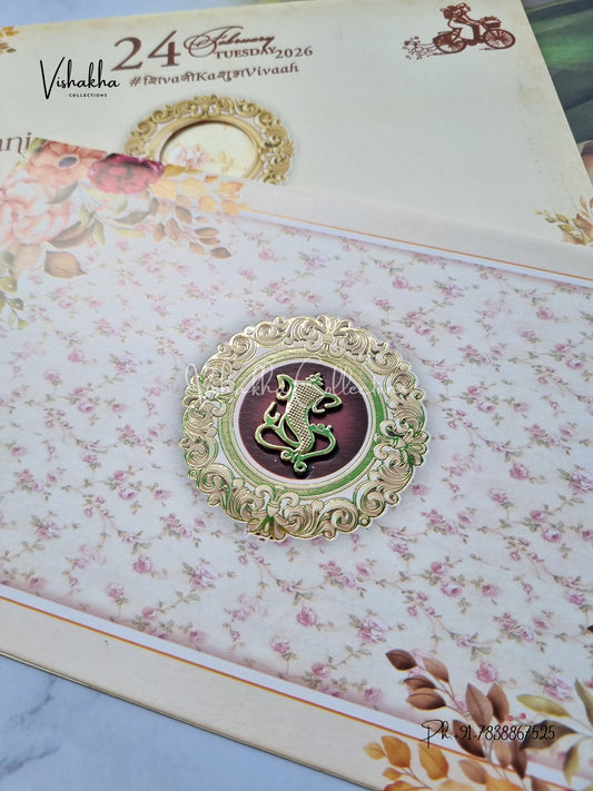 Flower Hindu Muslim Christian Sikh invitation Cards ATS-9277