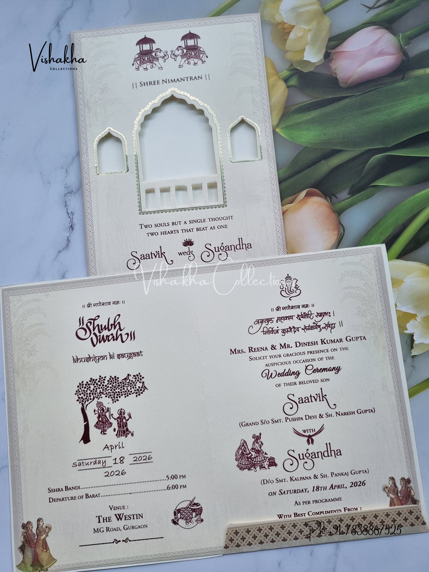 Dulah Dulhan Hindu Sikh invitation Cards CR-5007