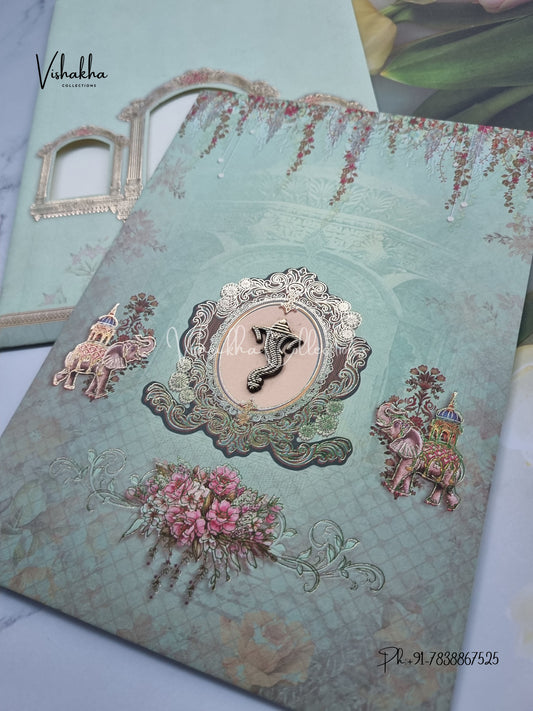 Hathi Hindu Sikh invitation Cards CR-5008