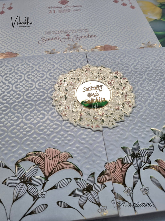 Dulah Dulhan Hindu Muslim Christian Sikh Padded invitation Cards CR-555G